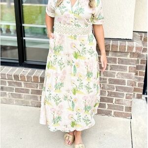 Spartina 449 Maryam Midi Linen Dress